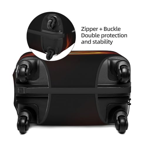 Football Luggage Cover Elastic Washable Suitcase Sleeve Anti-Scratch Stain Resistant, Stretchable Baggage Protector Fit (S 18-21 Inch Luggage) - size: Small, style: Football