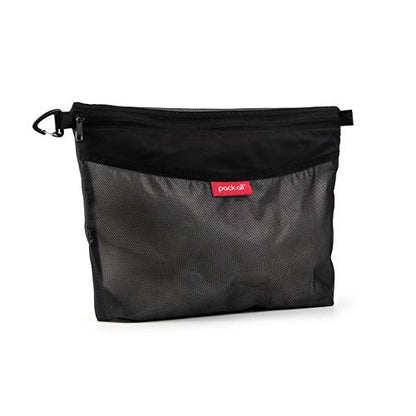 pack all Water-Resistant Zipper Pouch, Mesh Zipper Bag, 14.17"x10.23" - color: Black, size: Large