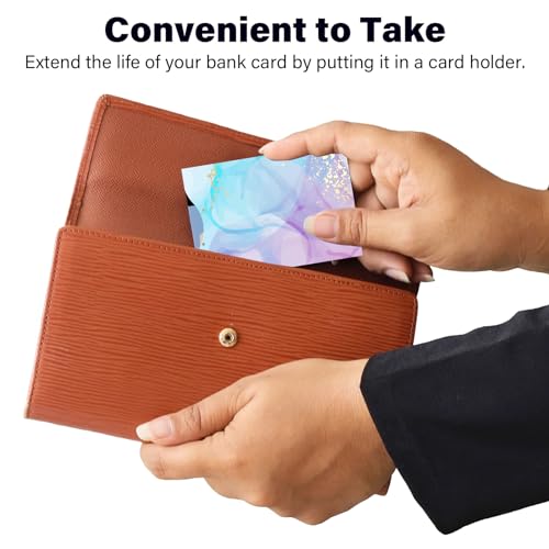 RFID Blocking Sleeves (10 RFID Blocking Sleeves, 10 Unique Designs) Identity Theft Protection Travel Case Set (Pink Marble Style - color: Pink Marble Style