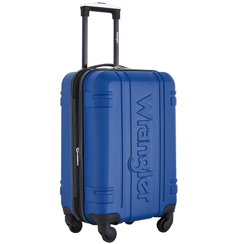 Wrangler 20" Astral Hardside Carry-On Luggage, Classic Blue - color: Classic Blue