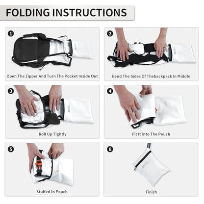 Small Hiking Backpack Packable Lightweight for Women Men - color: White, size: 10L