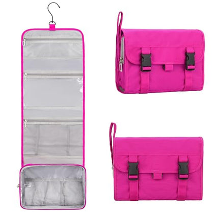 Relavel HangingTravel Toiletry Bag for Women, Large Capacity Toiletries Bag - color: 01 Hot Pink, size: Large