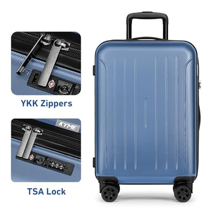 KYME 24-Inch Medium Luggage Checked TSA Approved Suitcase,24",Royalblue - color: Royalblue, size: 24" Checked