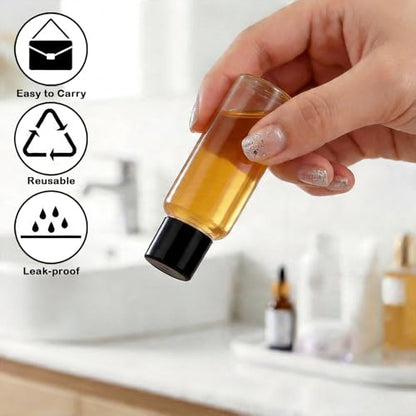6 Pcs 1.7oz/50ml Travel Size Bottles for Toiletries, Black Lid - color: Black Lid, size: 50ml