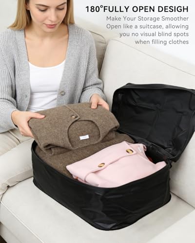 41L Travel Vacuum Bags with Pump, 180° Open,Compression Bags for Travel Luggage, Reusable IP67 Waterproof Vacuum Seal Packing Cubes for Carry On Suitcase and Backpack (3PC + Pump) - size: 3PC-PUMP