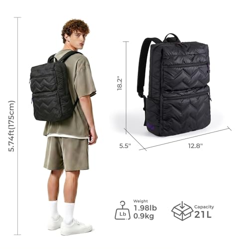 Daily Backpack Lightweight 17 Inch Laptop Carry-on Anti-Theft