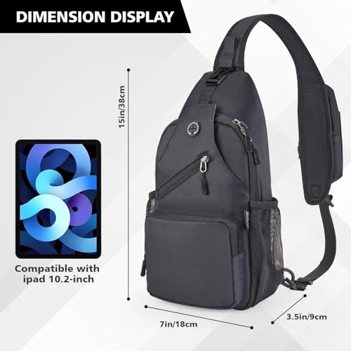Javolto Sling Bag for men Crossbody Shoulder Backpack Chest Bag Travel Hiking Daypack - color: Orange