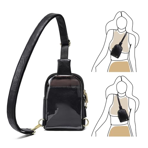 INICAT Touchscreen Crossbody Phone Purse, Small Sling Bag for Women,Black - color: Black Deep, size: Large