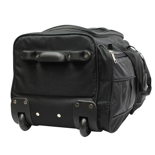 Hipack Carry-on Rolling Duffle Bag - color: Black