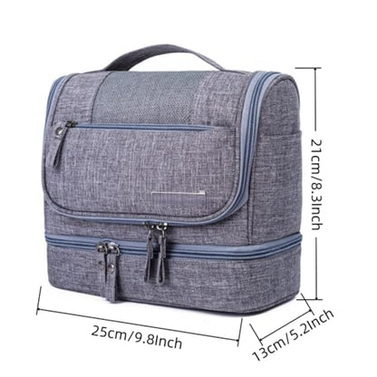 Lightweight Waterproof Travel Hanging Toiletry Bag - Makeup & Toiletries Organizer with Hook for Men & Women (Black) - color: Black