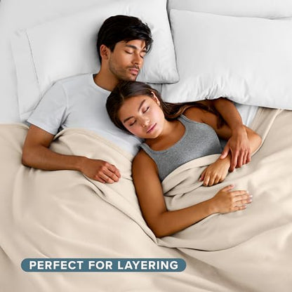 Bare Home Polar Fleece Blanket (King, Sand) - color: 11 - Sand, size: King