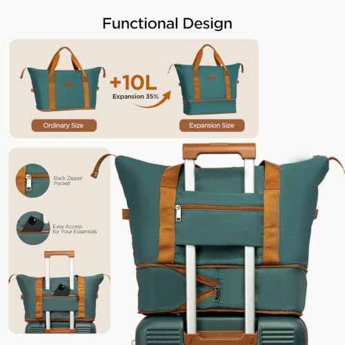 Cosbarn Luggage Sets, Durable 20,24,28 inch Suitcase Sets With Wheels - color: Darkgreen