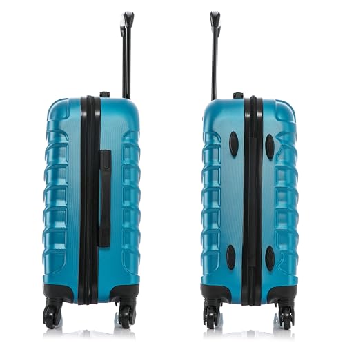 InUSA ENDURANCE Luggage with Spinner Wheels | Durable Lightweight Hardshell Suitcase, Spacious Travel Bag with Handle and Trolley | 20-Inch Carry On Small Luggage | Teal - color: Teal, size: 20 Inch