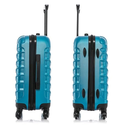 InUSA ENDURANCE Luggage with Spinner Wheels | Durable Lightweight Hardshell Suitcase, Spacious Travel Bag with Handle and Trolley | 20-Inch Carry On Small Luggage | Teal - color: Teal, size: 20 Inch
