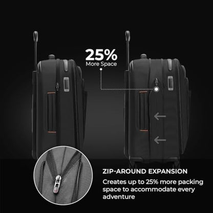 Briggs & Riley ZDX Essential Softside Carry-On Spinner, Black - color: Black, size: Domestic 22" Carry On Expandable Spinner