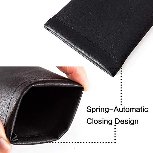 TRIUMPH VISION Eyeglass Case Glasses Case Soft Sunglass Pouch Sleeve 3 Pack - color: 3 Pack Black