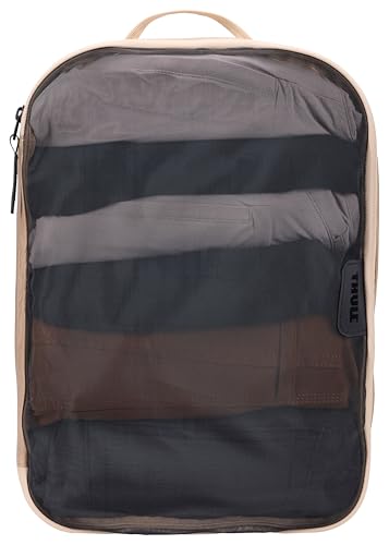 Thule Packing Cube, Size Medium, Transparent Fabric, Organize Shirts, Pants, Sweaters, Easy to Pack - color: GENTLE BEIGE, size: Medium, style: Single