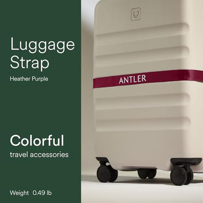 Antler Adjustable Hardside Luggage Strap, Heather Purple, 67x1.4 - color: Heather Purple