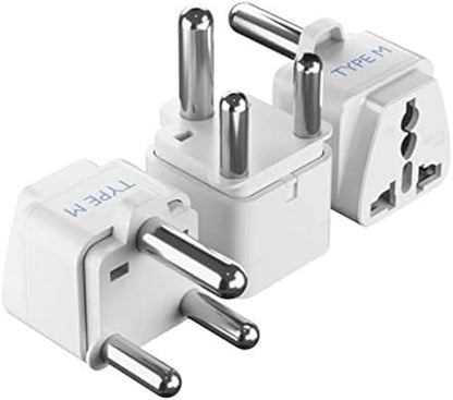 Ceptics South Africa, Botswana Travel Adapter, Universal Socket Plug Accepts Plugs From any Country, Perfect for Cell Phones, Laptops, Chargers and More - 3 Pack - color: White