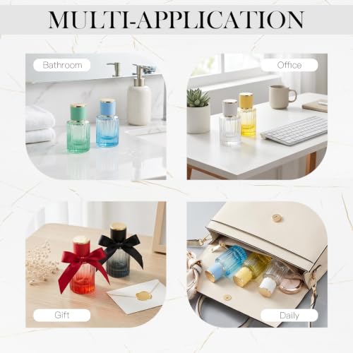 ptlsy Empty 30ml Glass Refillable Travel Perfume Spray Bottle Set, 12 Pack - size: 30ml*12pcs