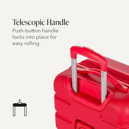SWISSGEAR Signature Hardside Expandable Carry-On Spinner Luggage, ABS Construction, TSA-Friendly Lock, and Built-In Cupholder, Red, 19-Inch - color: Red, size: Carry-On 19-Inch