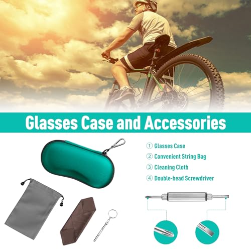 FINTIE Sunglasses Case, Hard EVA Shell Shockproof Sport Glasses Case - color: Green