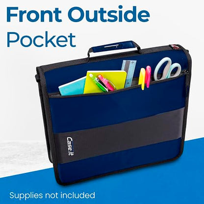 Case-it School Zipper Binder | 2" O-Rings | 350-Sheet | D-251 Midnight Blue - color: C Midnight Blue, size: 1 Pack