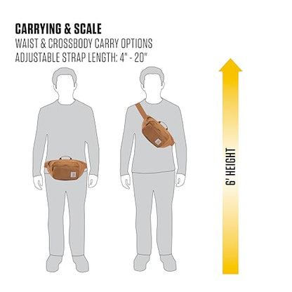 Carhartt Classic Adjustable Sling Bag, Durable, 600-Denier Water Resistant Hip Pack - color: Chalk