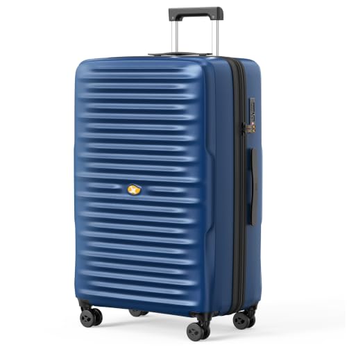 28 Inch Large Checked Luggage, PC Hardshell Suitcase,Blue - color: 1-Blue, size: Checked 28-Inch