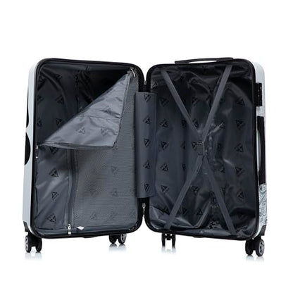 InUSA Butterfly Print 20-Inch Carry-On Hardside Spinner Luggage Travel - color: Butterfly, size: 20 Inch
