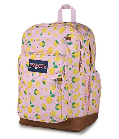 JanSport 34L Cool Backpack – 15-inch Laptop Sleeve, Lemonade Stand | Ergonomic Straps, Waterbottle Pocket, Campus Weekender Travel Rucksack - color: Lemonade Stand Pink