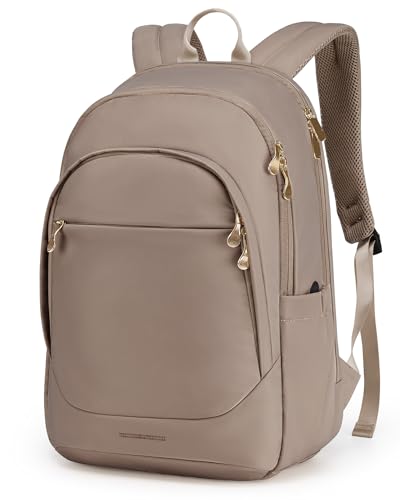 LIGHT FLIGHT Travel Backpack for Women, 17.3 inch Laptop Daypack - color: Champagne, size: 17.3 Inch without Wheels