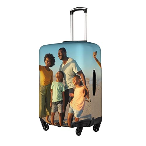 Custom Luggage Cover, Polyester, L (25-28 inch suitcase) | Elastic Washable, Stretch Suitcase Protector, Personalized Design - color: Custom Luggage Cover, size: L (25-28 inch suitcase)