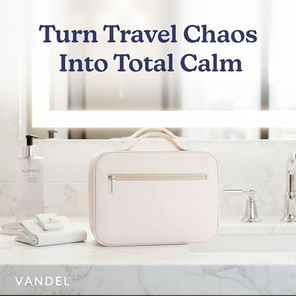 VANDEL Waterproof Hanging Toiletry Bag [TSA-Approved] Cosmet Travel Bag - color: Blue Gingham