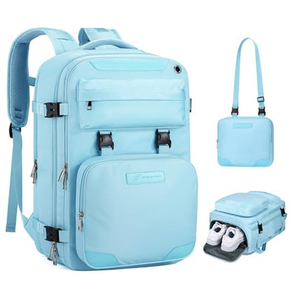 Maelstrom Travel Backpack for Men Women, 17.3" Laptop with Shoe Compartment - color: Blue, size: 17.3 inch upgraded with shoe compartment