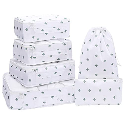 Luggage Packing Organizers Packing Cubes Set for Travel (white 6pc) - color: white 6pc