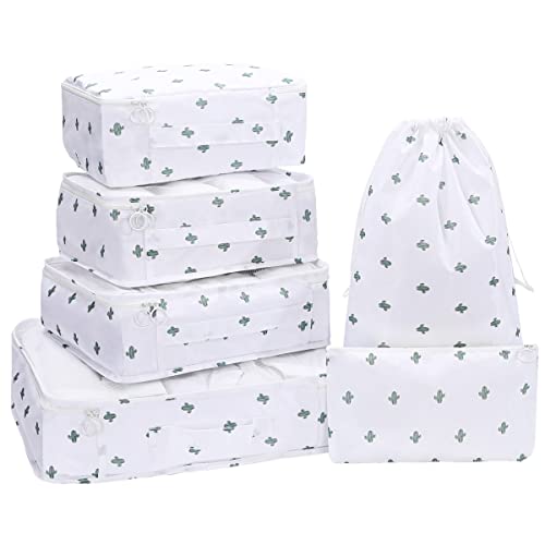 Luggage Packing Organizers Packing Cubes Set for Travel (white 6pc) - color: white 6pc