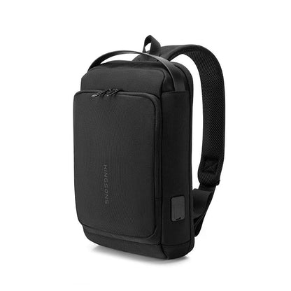 VGOAL Anti‑Theft Sling Bag USB Charging Chest Bag For Daily Commute - color: Ks3331-black