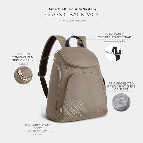 Travelon Anti-Theft Classic Backpack - color: Hazelnut