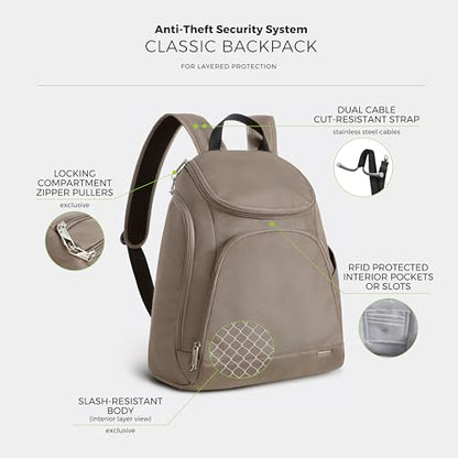 Travelon Anti-Theft Classic Backpack - color: Hazelnut