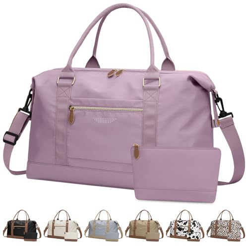ELONGRIVER Women Travel Duffle Bags, Weekender Overnight Bag, Hospital Bag - color: Purple, size: Large