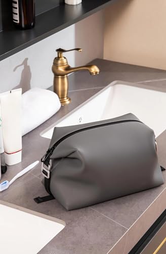 6"x11" 6L Silicone Toiletry Bag, Grey - color: Grey, size: 6L