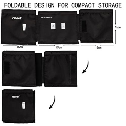 riemot Luggage Travel Cup Holder Free Hand Suitcase Drink Carrier Black 2 - color: 3. Hook & Loop: Black