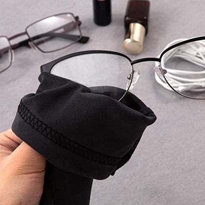 TRIUMPH VISION Glasses Case Soft Eyeglass Case Sunglass Pouch Cloth 3 Pack - color: Zh-5 Pack (Black)