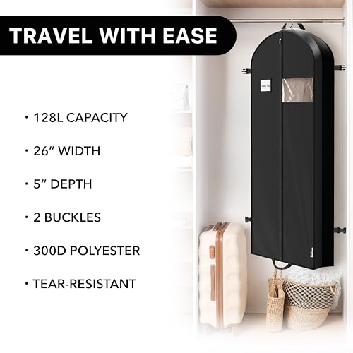 Simple Houseware 60" Travel Garment Bag, Heavy Duty Suit Bag - size: 60-Inch Long w/o Pocket, Single
