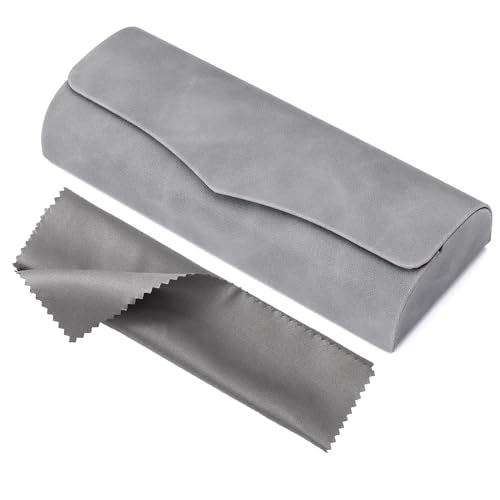 Vemiss Hard Shell Eyeglass Cases, Lightweight Portable Glasses Case for Women Men - color: D2-grey