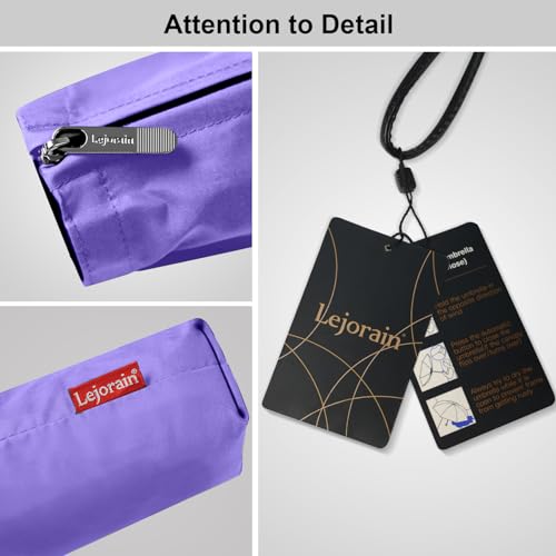 Windproof Golf Umbrella Large 54 Inch Folding Auto Open Close Wood Handle - color: 06.Purple