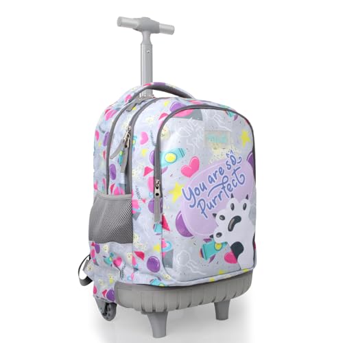 Tilami Rolling Backpack for Kids 18 Inch Wheeled Bookbag for Boys & Girls for School & Travel,Claw - color: Claw