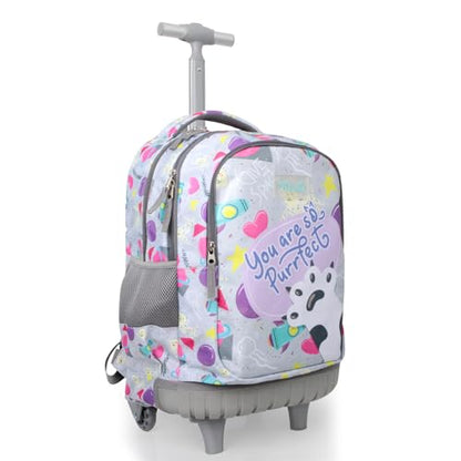 Tilami Rolling Backpack for Kids 18 Inch Wheeled Bookbag for Boys & Girls for School & Travel,Claw - color: Claw
