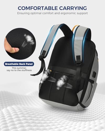 Ponhog 17 Inch Laptop Backpack for Men Grey - color: D-grey, size: 17 Inch